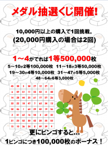 メダル抽選1月