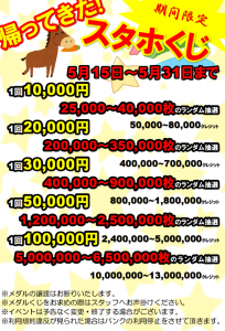 スタホくじ5月