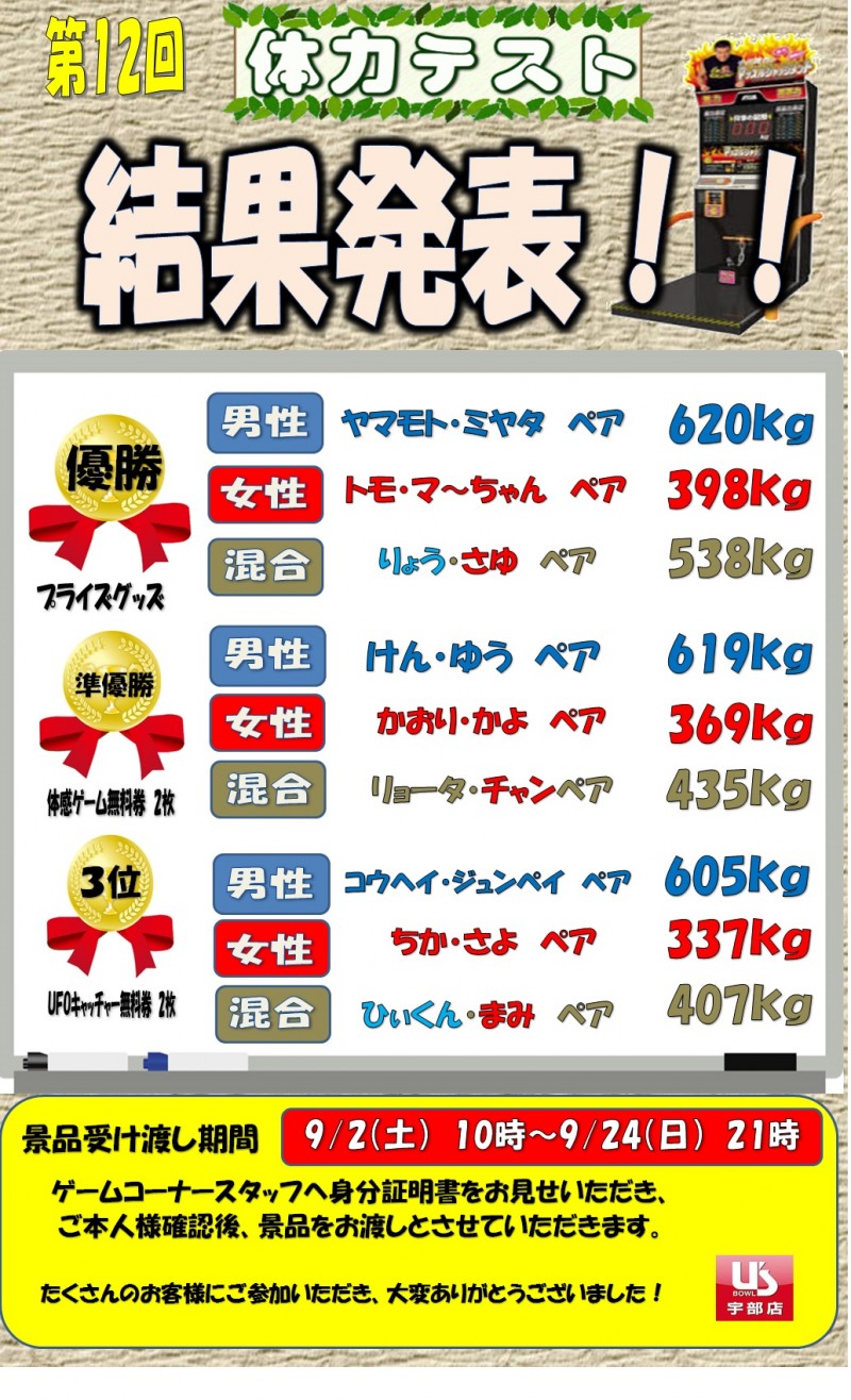 イベント情報＆お知らせ | ユーズボウル宇部店 | Page 32  